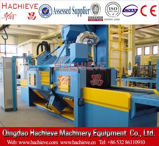 Mesh belt type shot blasting machine